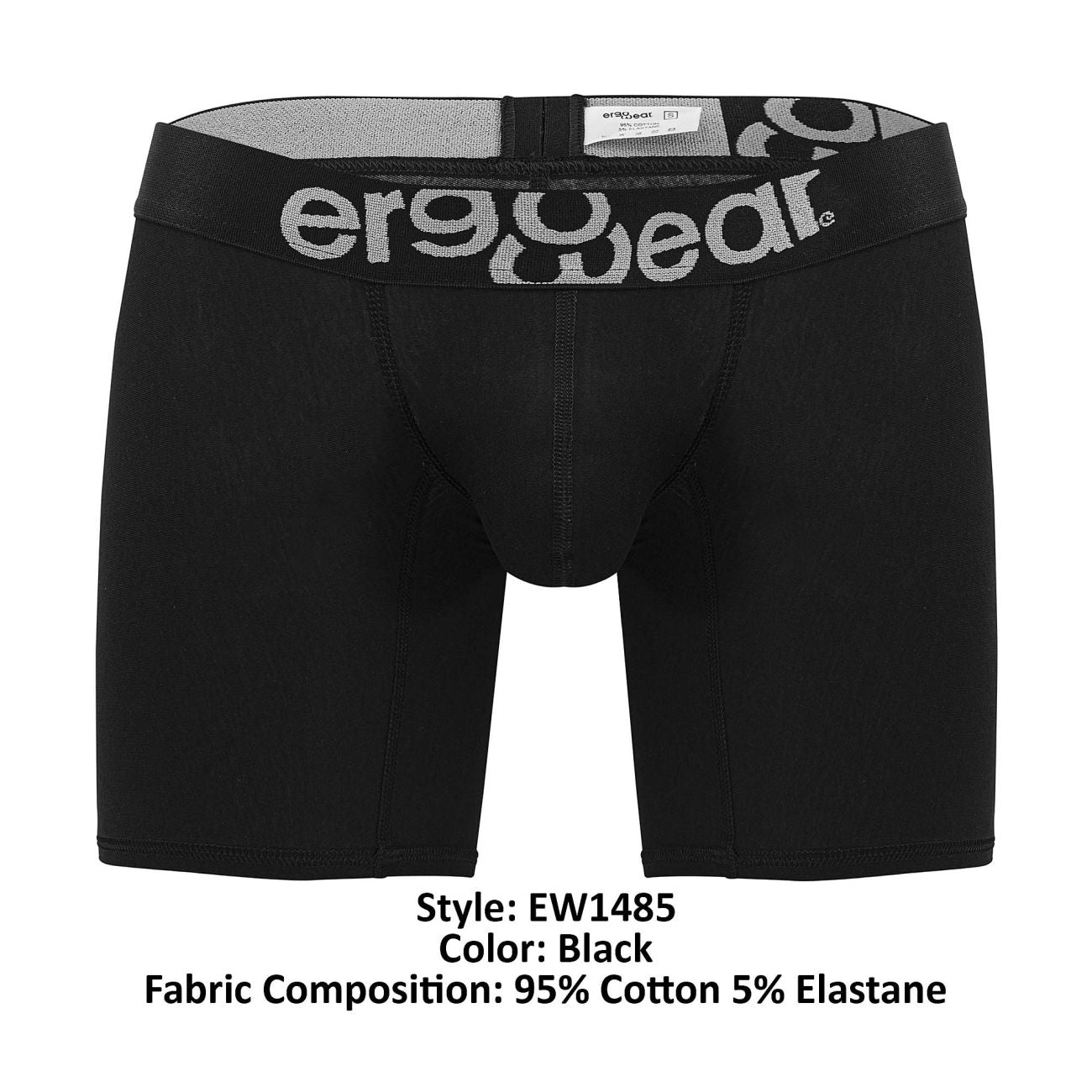 ErgoWear EW1485 MAX COTTON Boxer Briefs Black