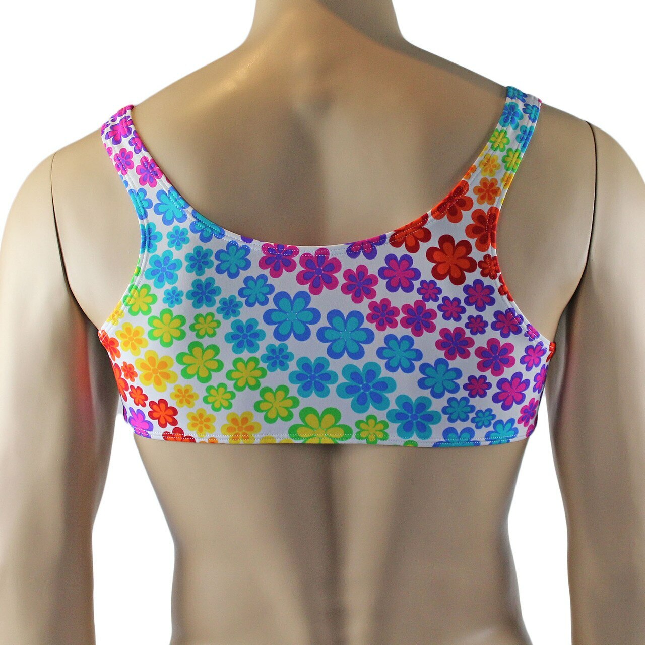 Mens Flower Girl Crop Top Bra & G string Thong