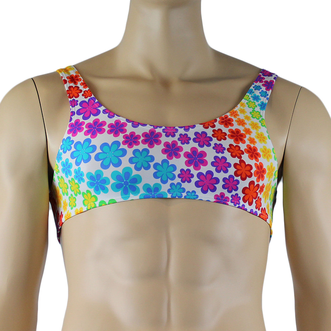 Mens Flower Girl Crop Top Bra