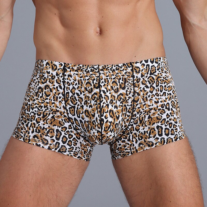 SALE - Mens Polyamide Comfortable & Light Boxer Briefs Leopard