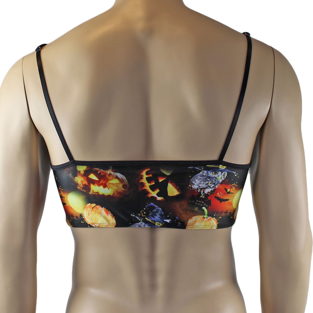 Mens Halloween Fire Breathing Pumpkins and Witches Camisole Top