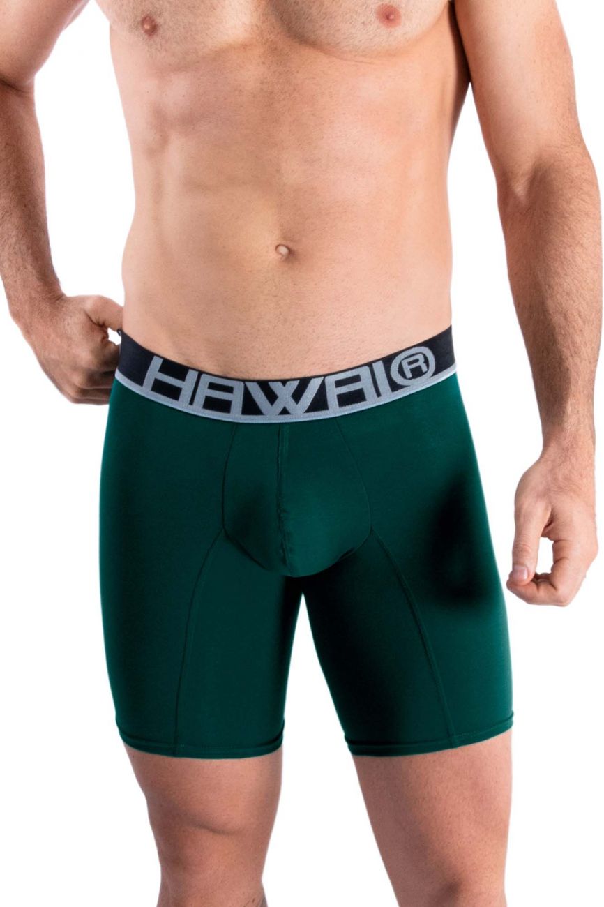 HAWAI 41903 Solid Athletic Boxer Briefs Green