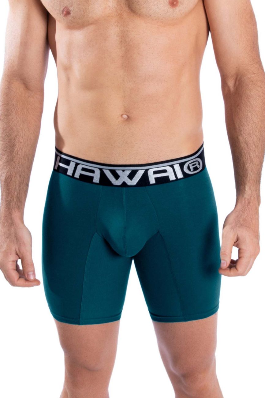 HAWAI 41903 Solid Athletic Boxer Briefs Petrol