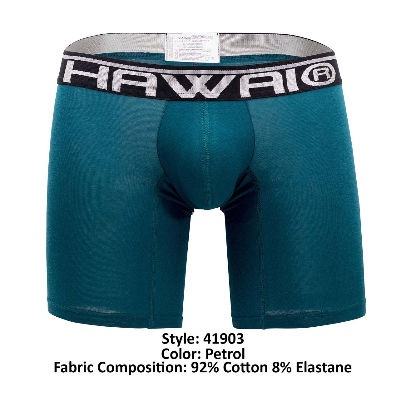 HAWAI 41903 Solid Athletic Boxer Briefs Petrol