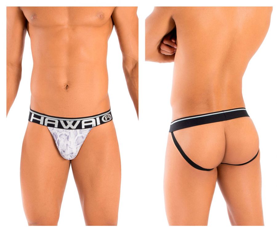 HAWAI 41946T Animal Print Athletic Jockstrap Amethyst