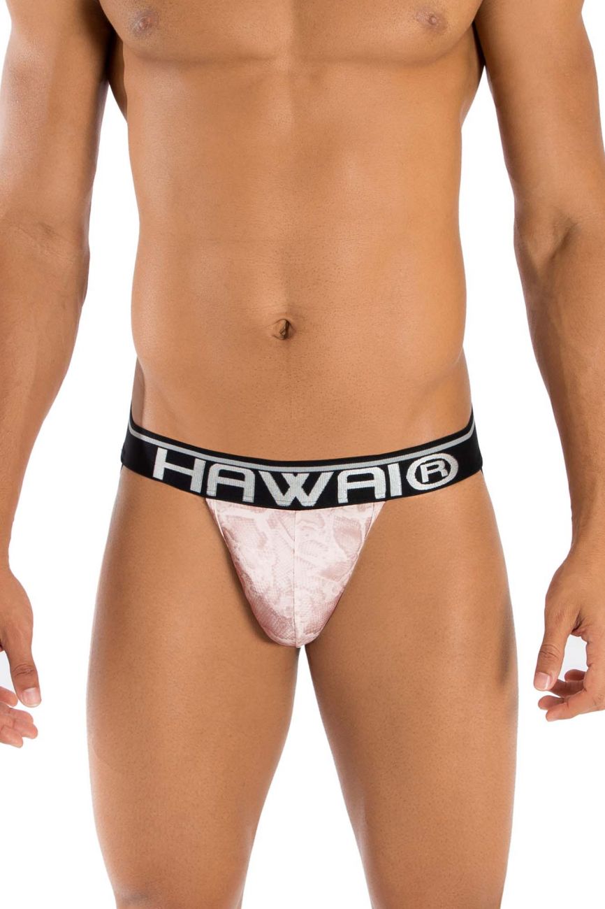 HAWAI 41946T Animal Print Athletic Jockstrap Pink