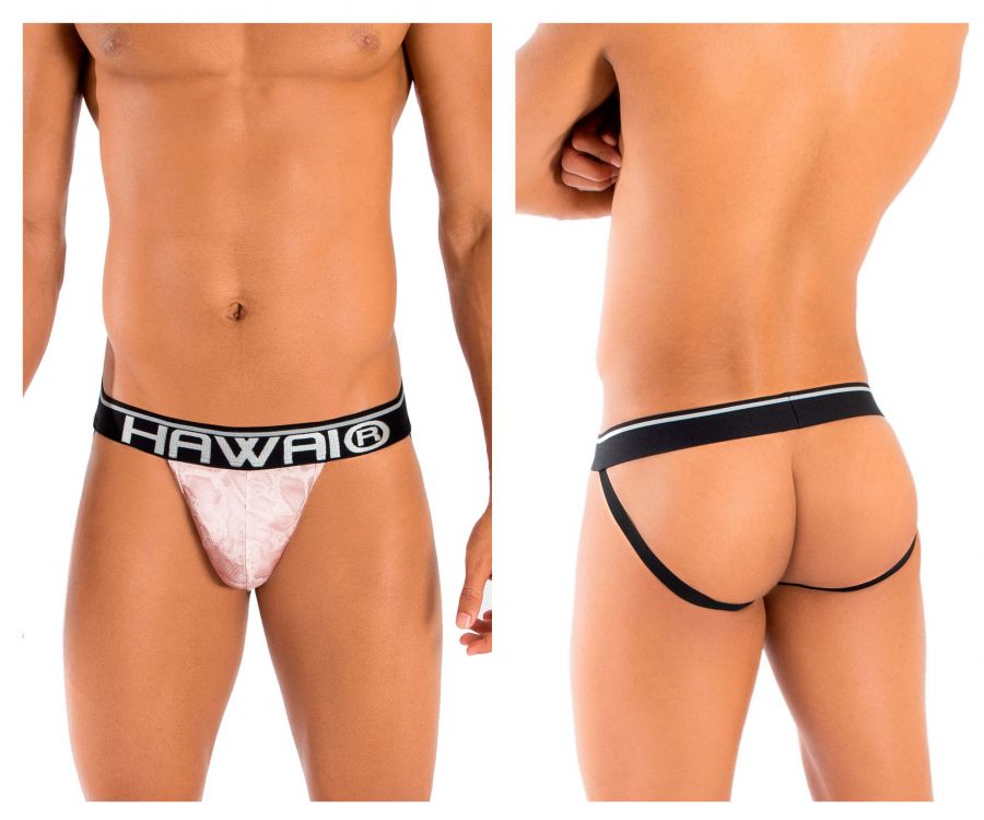 HAWAI 41946T Animal Print Athletic Jockstrap Pink