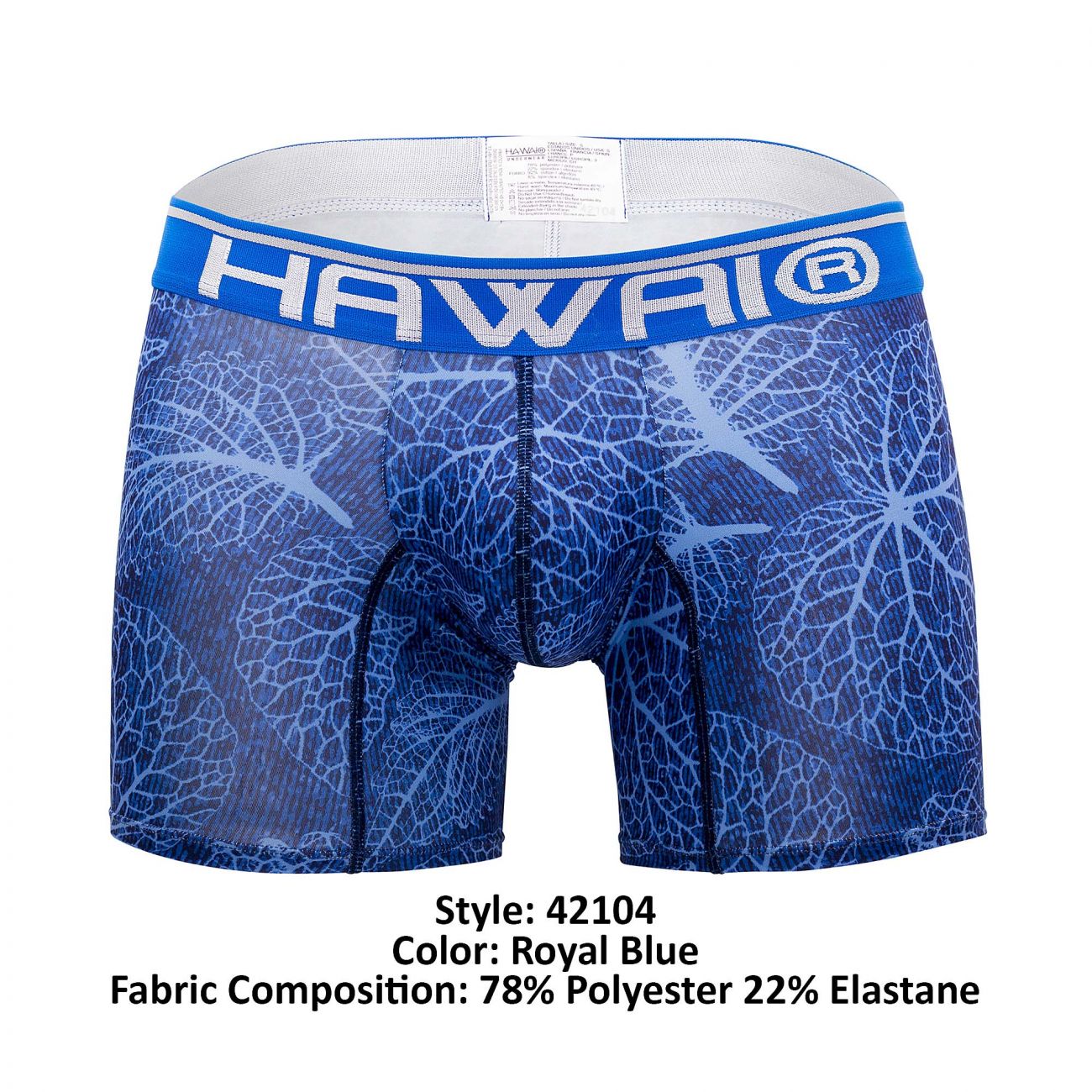 HAWAI 42104 Printed Boxer Briefs Royal Blue