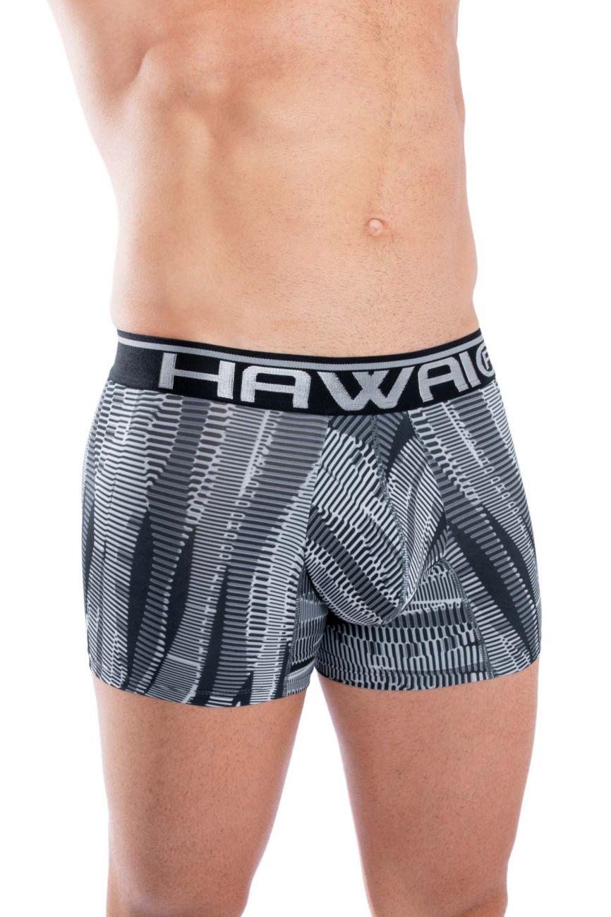 HAWAI 42121 Printed Athletic Trunks Black