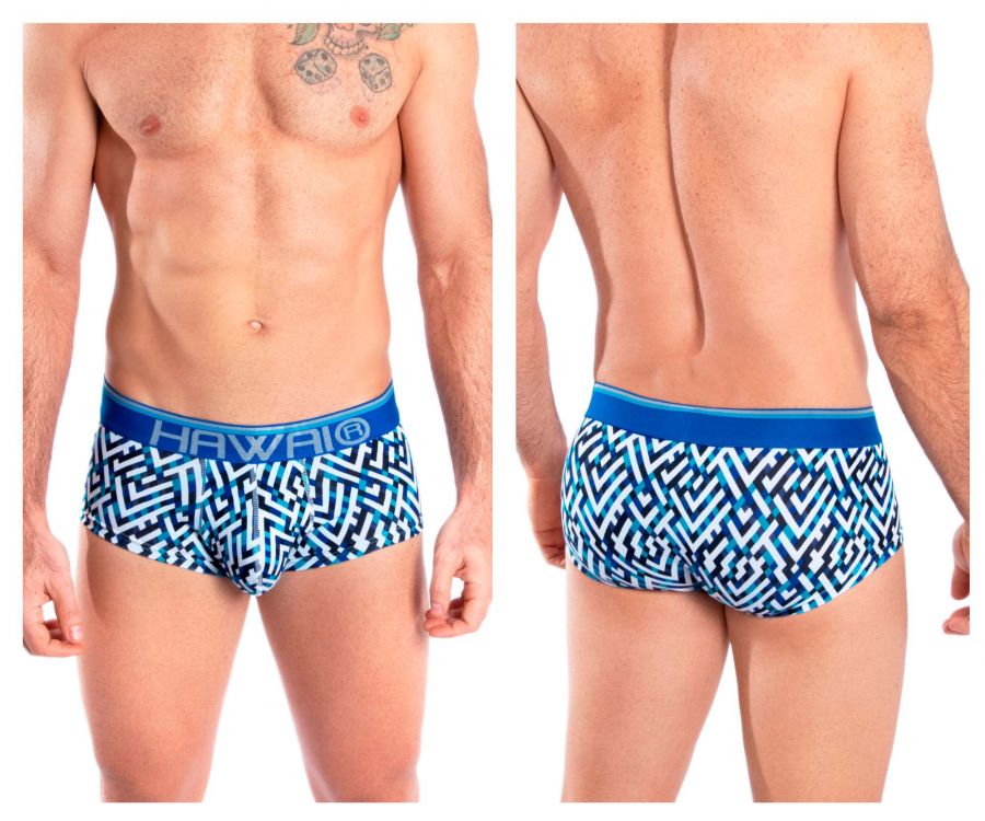 HAWAI 42135 Geometric Mini Trunks Royal Blue