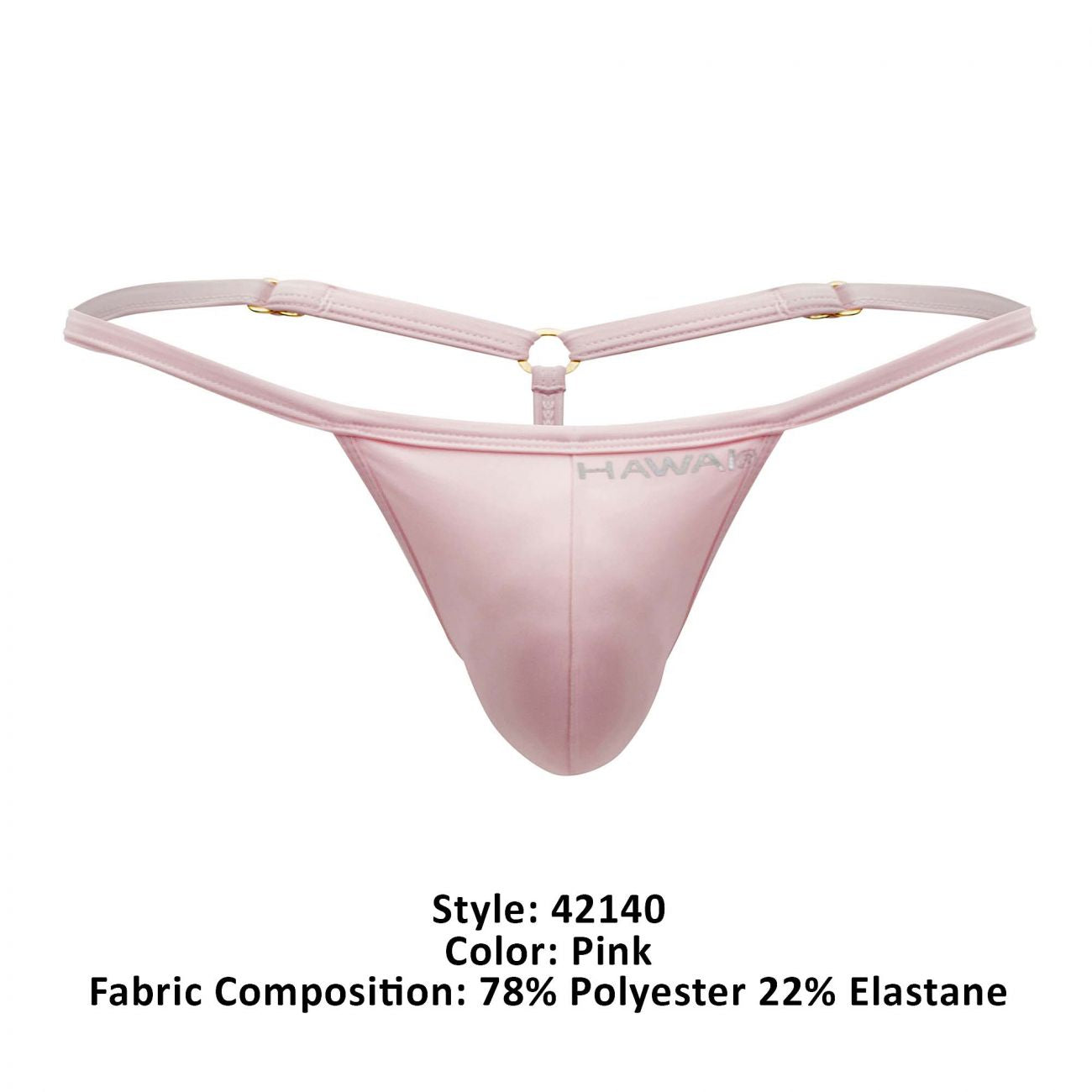 HAWAI 42140 Solid Mens G-String Pink