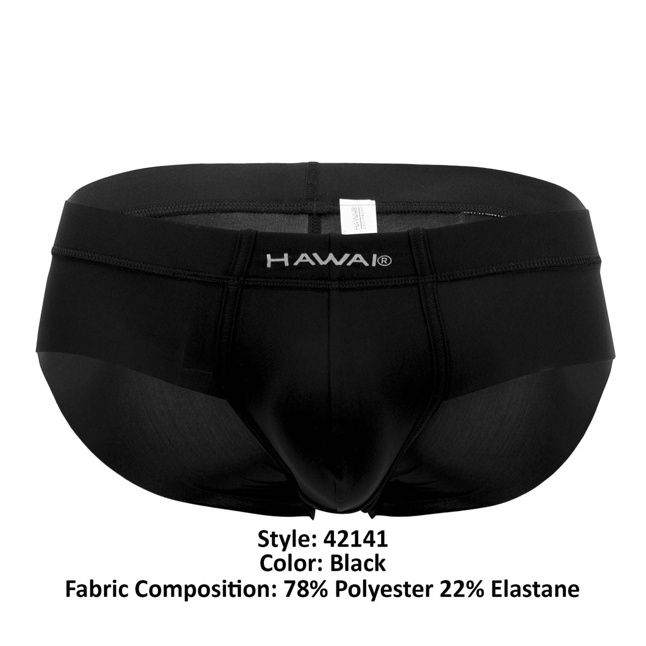 HAWAI 42141 Solid Hip Briefs Black