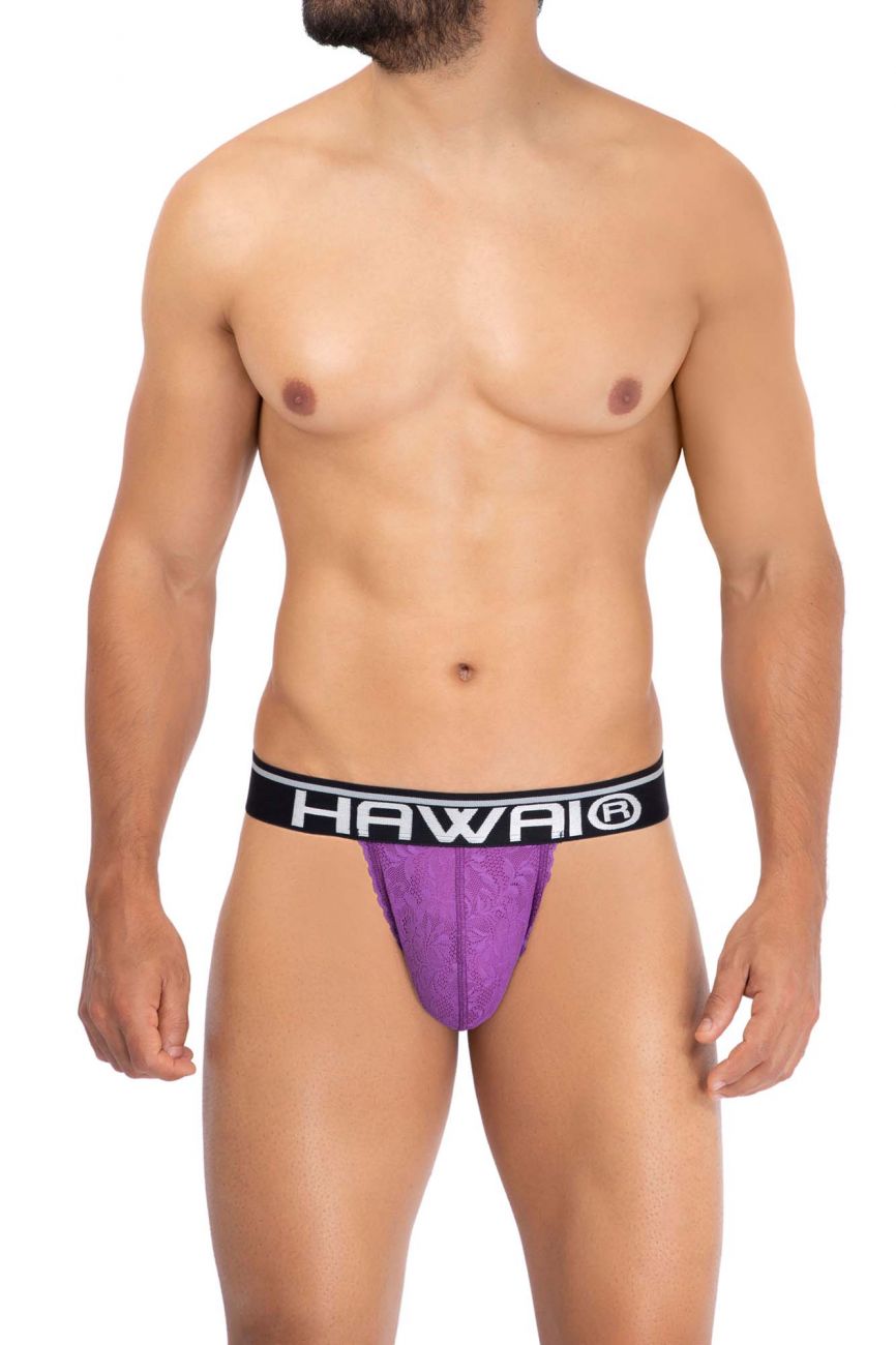 HAWAI 42153 Solid Lace Thongs Purple