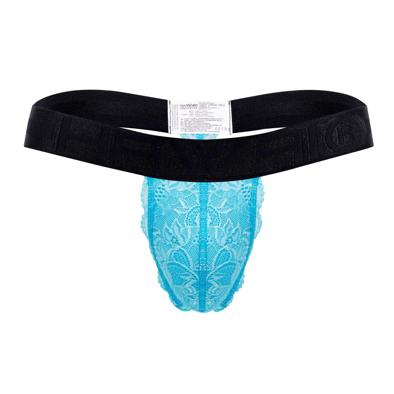 HAWAI 42153 Solid Lace Thongs Turquoise
