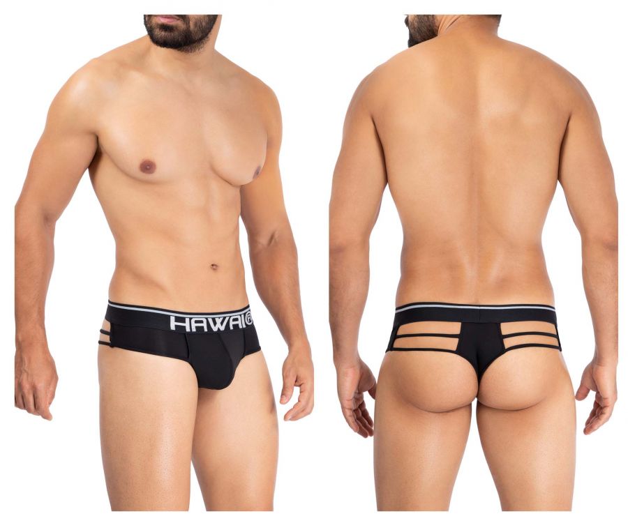 HAWAI 42154 Solid Strappy Thongs Black