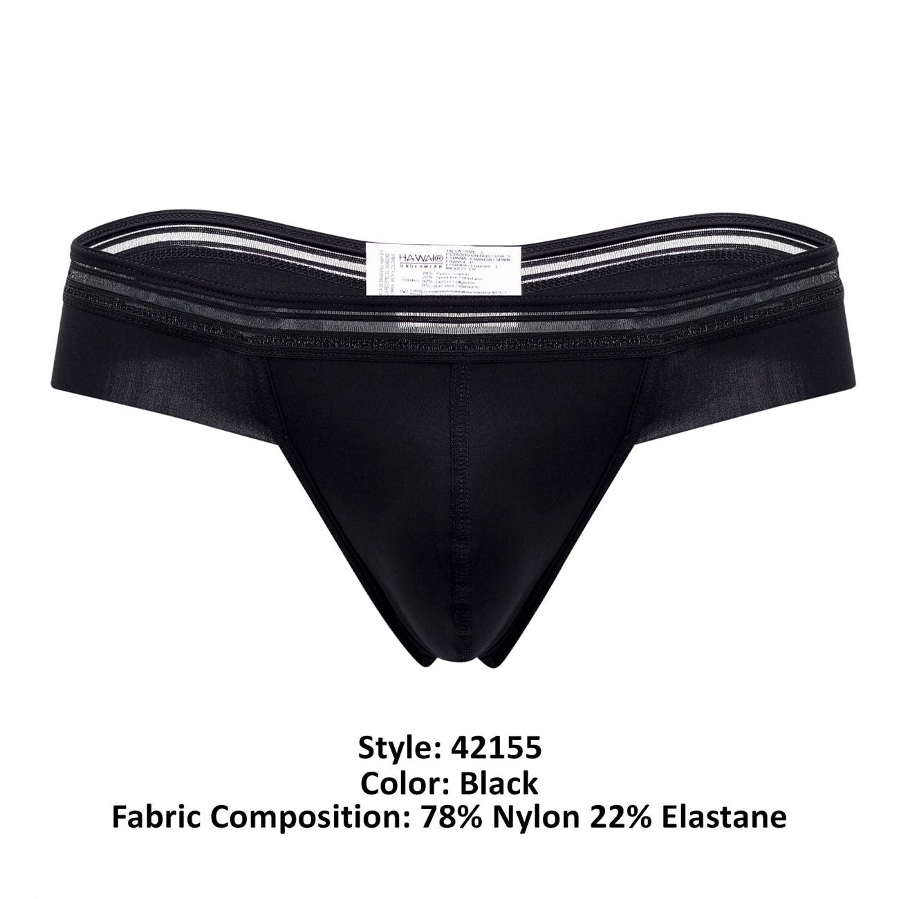 HAWAI 42155 Microfiber Thongs Black