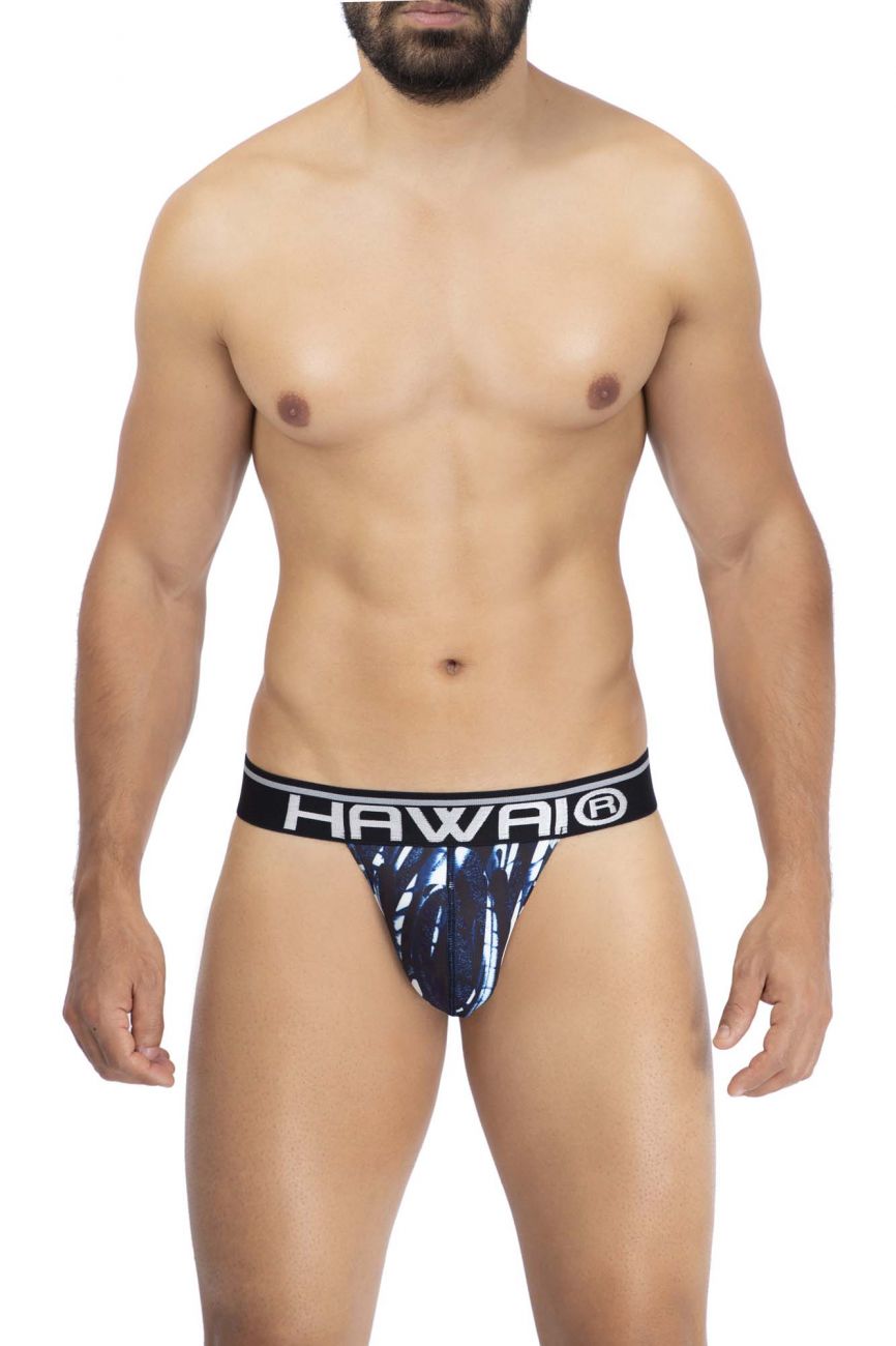HAWAI 42164 Printed Microfiber Thongs Dark Blue