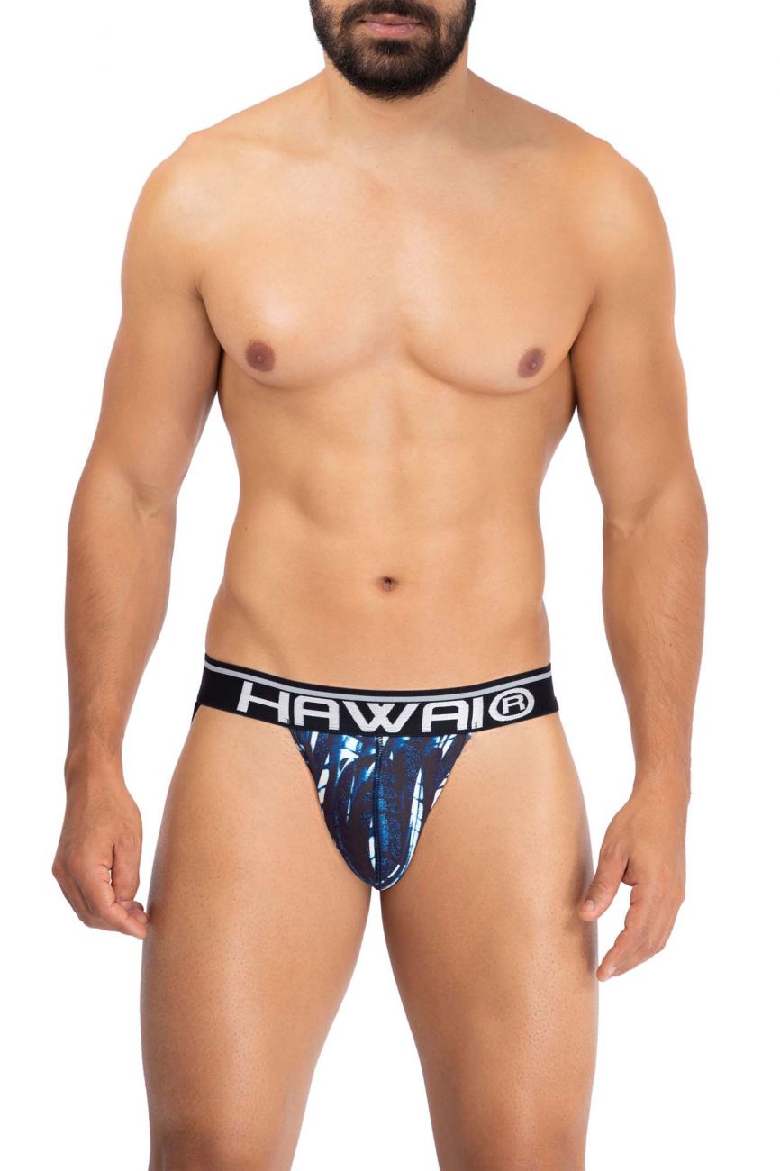 HAWAI 42167 Printed Microfiber Jockstrap Dark Blue