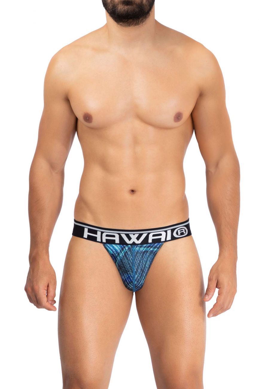 HAWAI 42168 Printed Microfiber Jockstrap Royal Blue