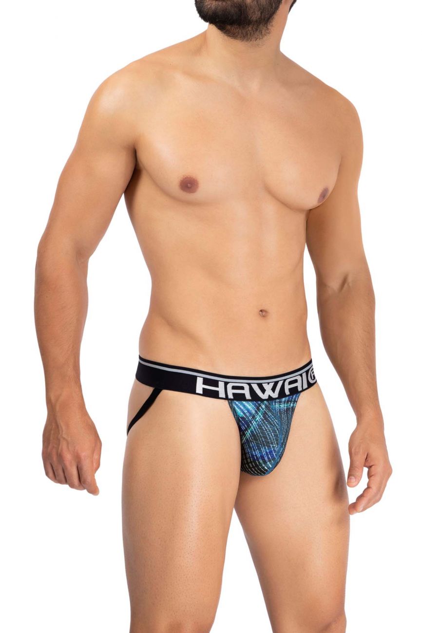 HAWAI 42168 Printed Microfiber Jockstrap Royal Blue