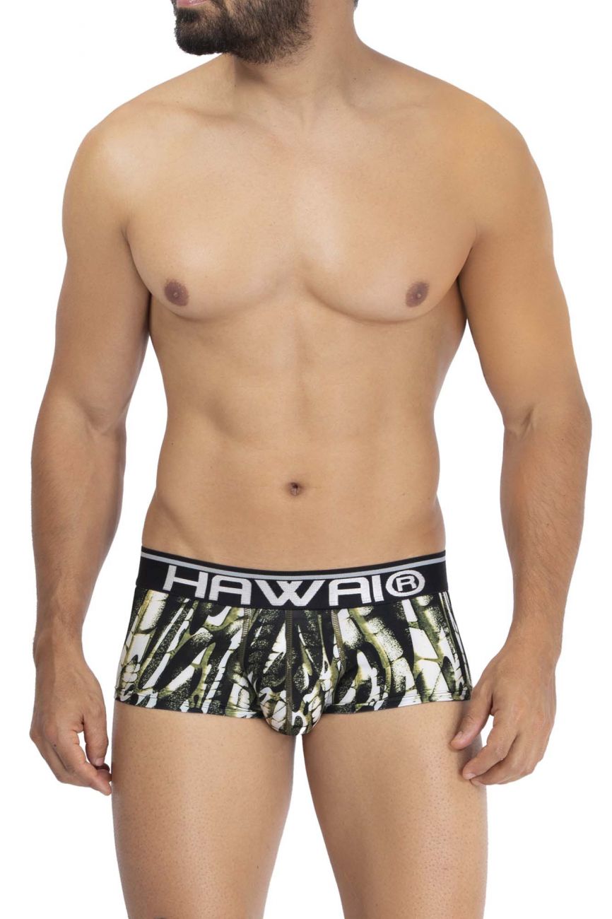 HAWAI 42182 Printed Microfiber Briefs Military Green