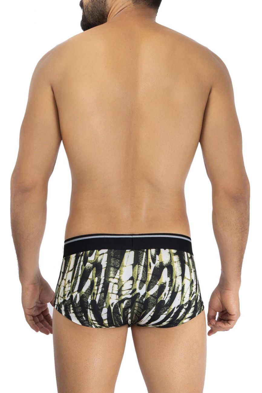 HAWAI 42182 Printed Microfiber Briefs Military Green