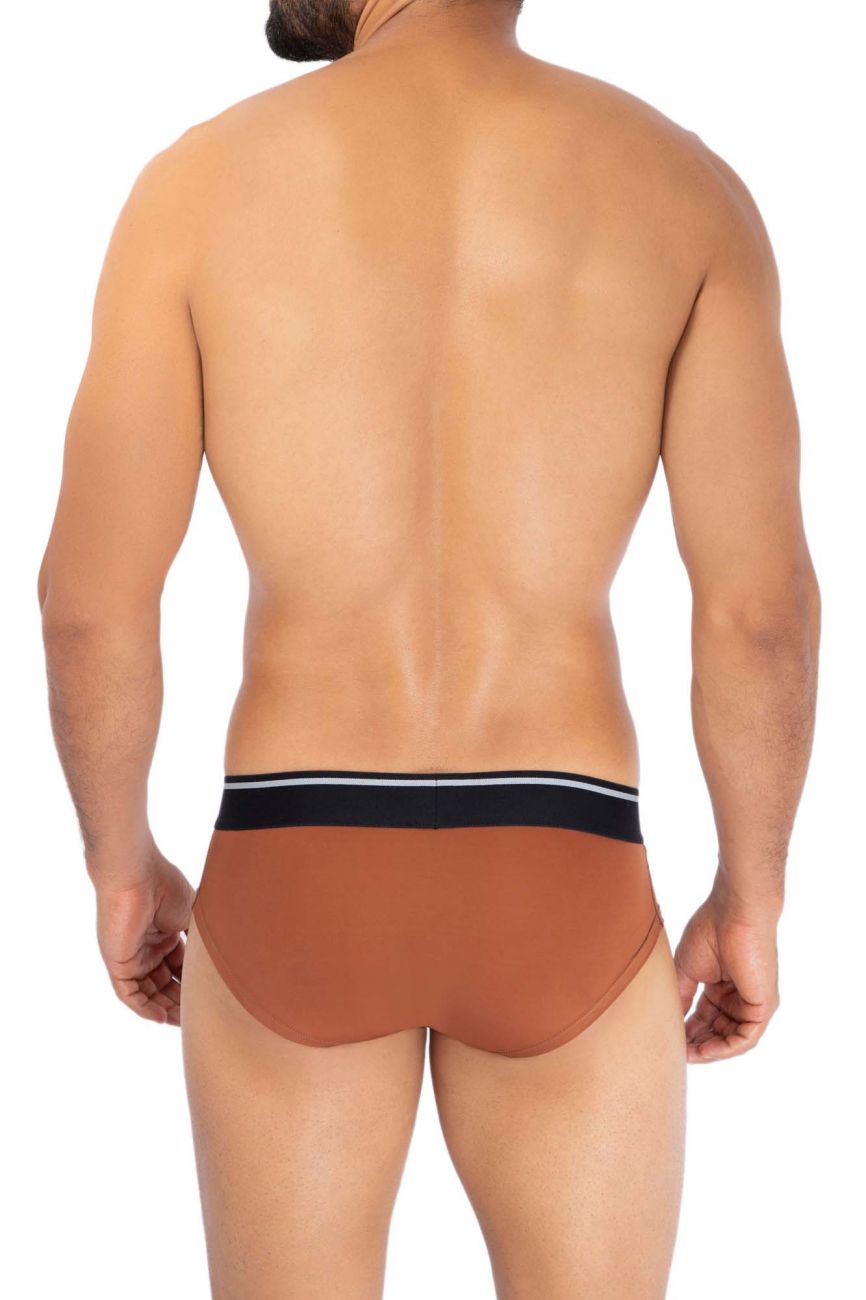 HAWAI 42191 Solid Microfiber Hip Briefs Amber