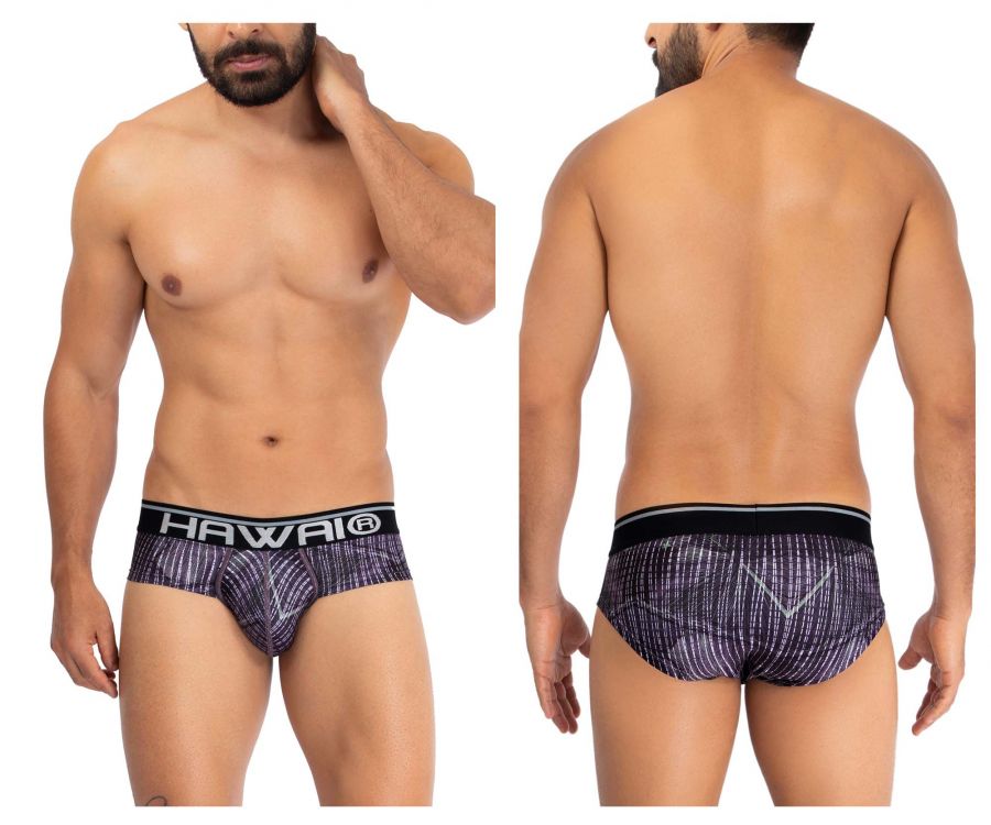 HAWAI 42193 Printed Microfiber Hip Briefs Taupe