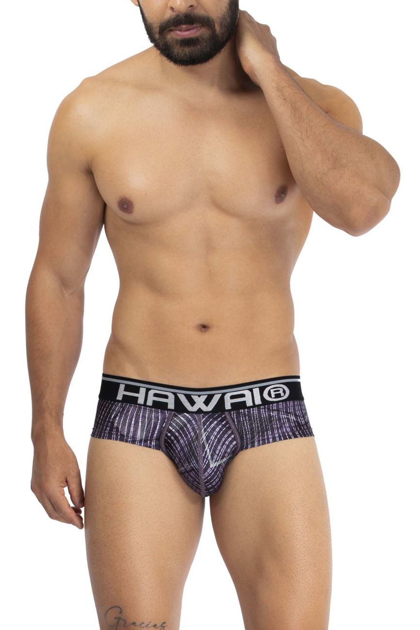 HAWAI 42193 Printed Microfiber Hip Briefs Taupe