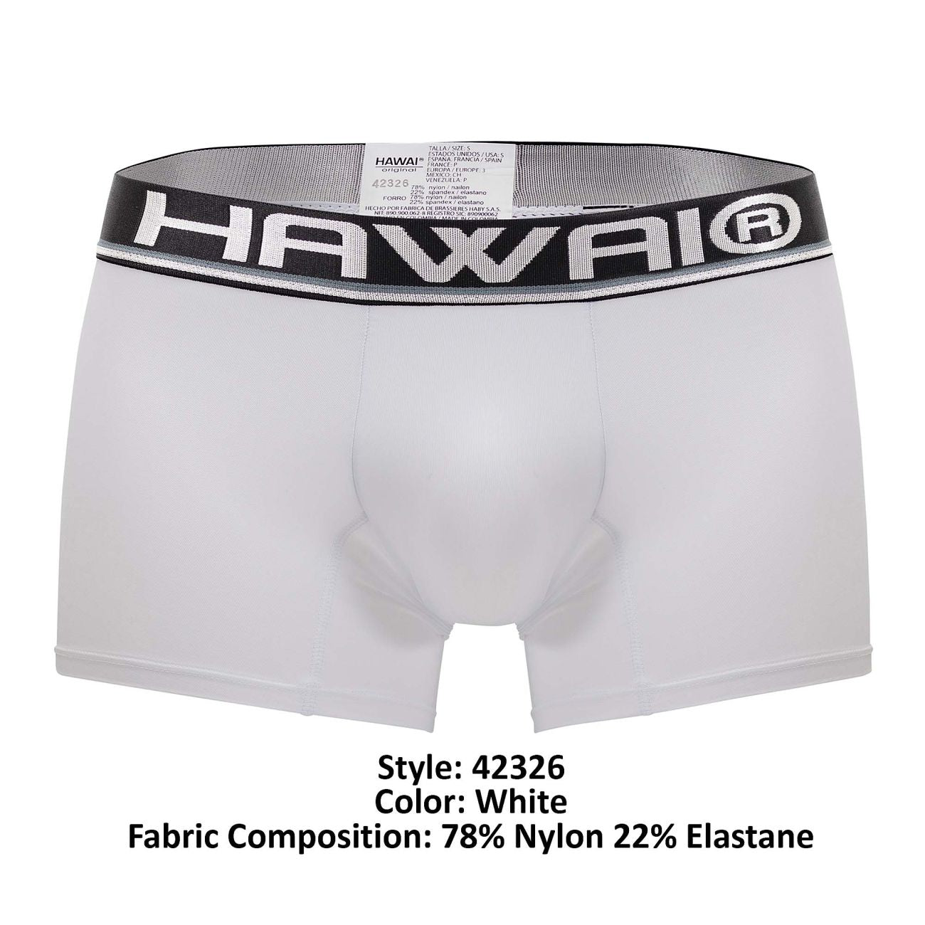 HAWAI 42326 Microfiber Boxer Briefs White