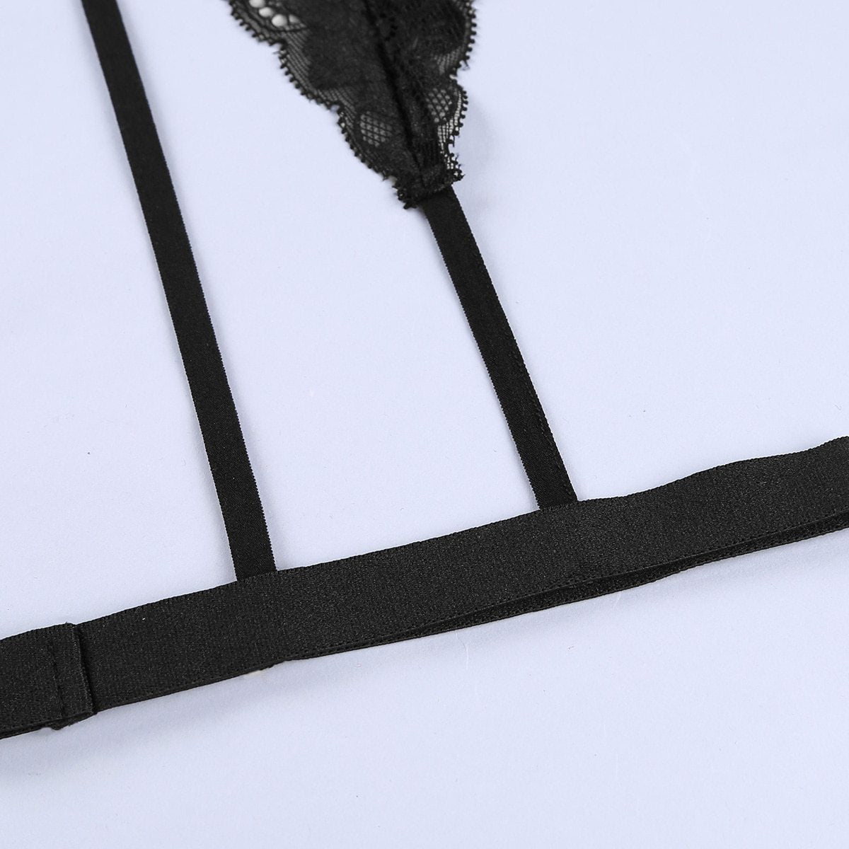 Mens Lingerie See Through Floral Lace Open Butt Bulge Pouch Cutout Love Heart Bikini Black