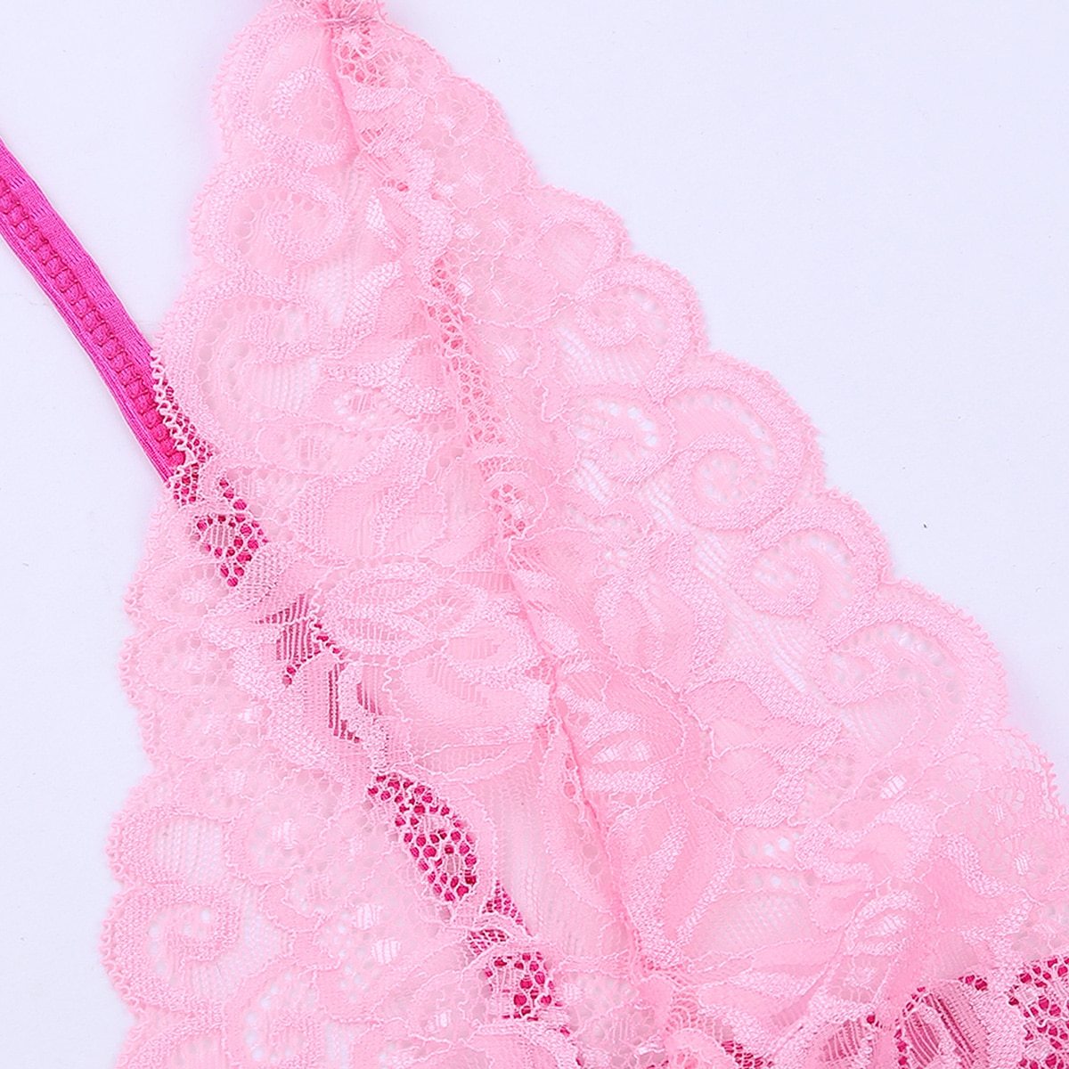 Mens Sissy Male Bra Top with Soft Lace Male Lingerie Pink & Rose