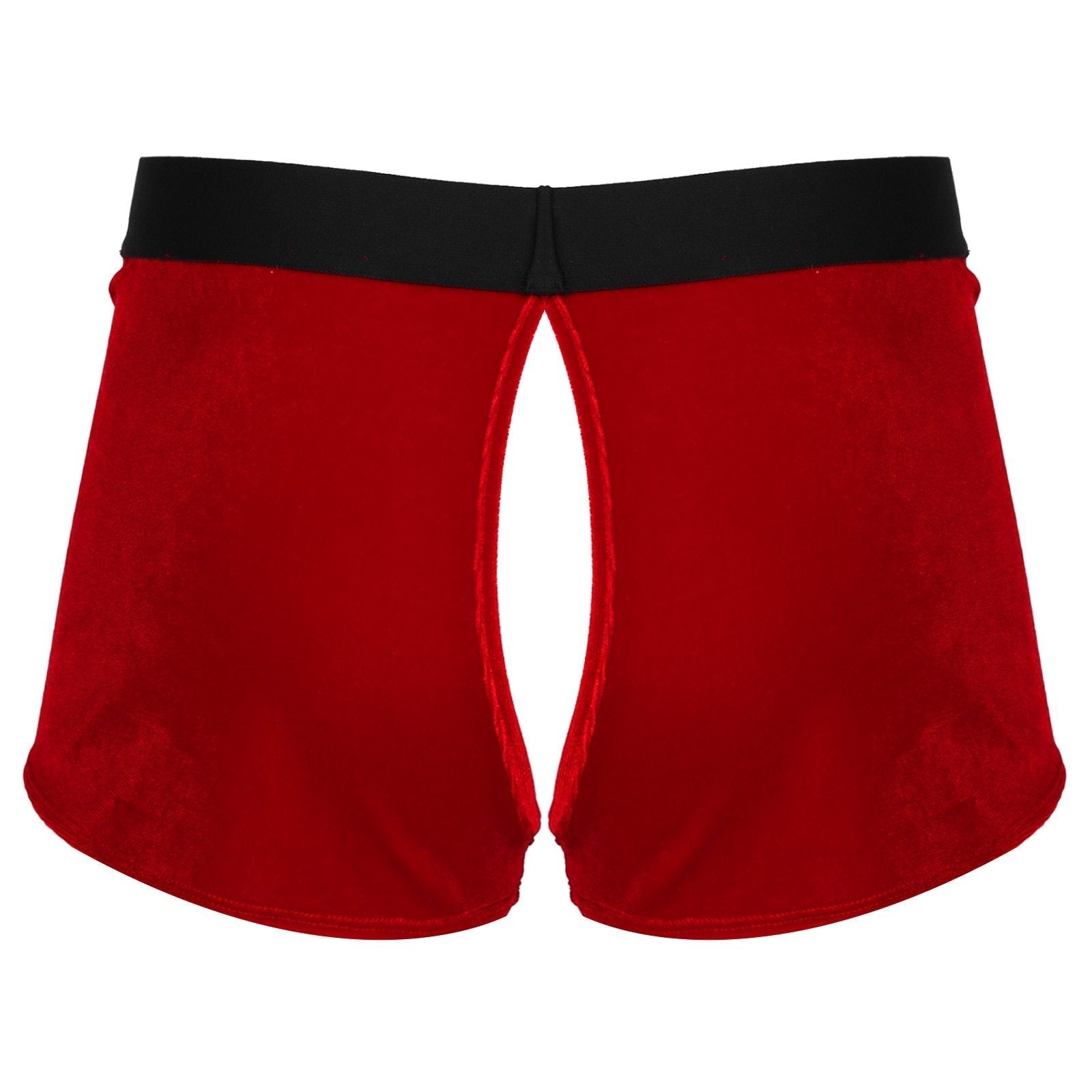 SALE - XMAS GIFT - Mens Christmas Naughty Santa Boxer Shorts with Open Crotch