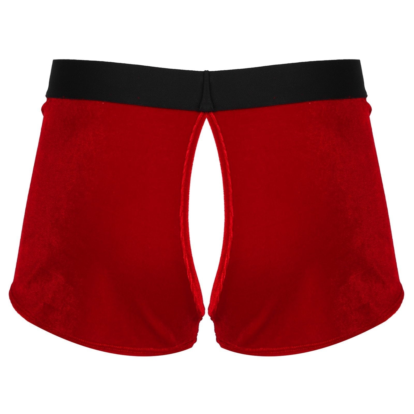 JCSTK - XMAS GIFT - Mens Christmas Naughty Santa Boxer Shorts with Open Crotch