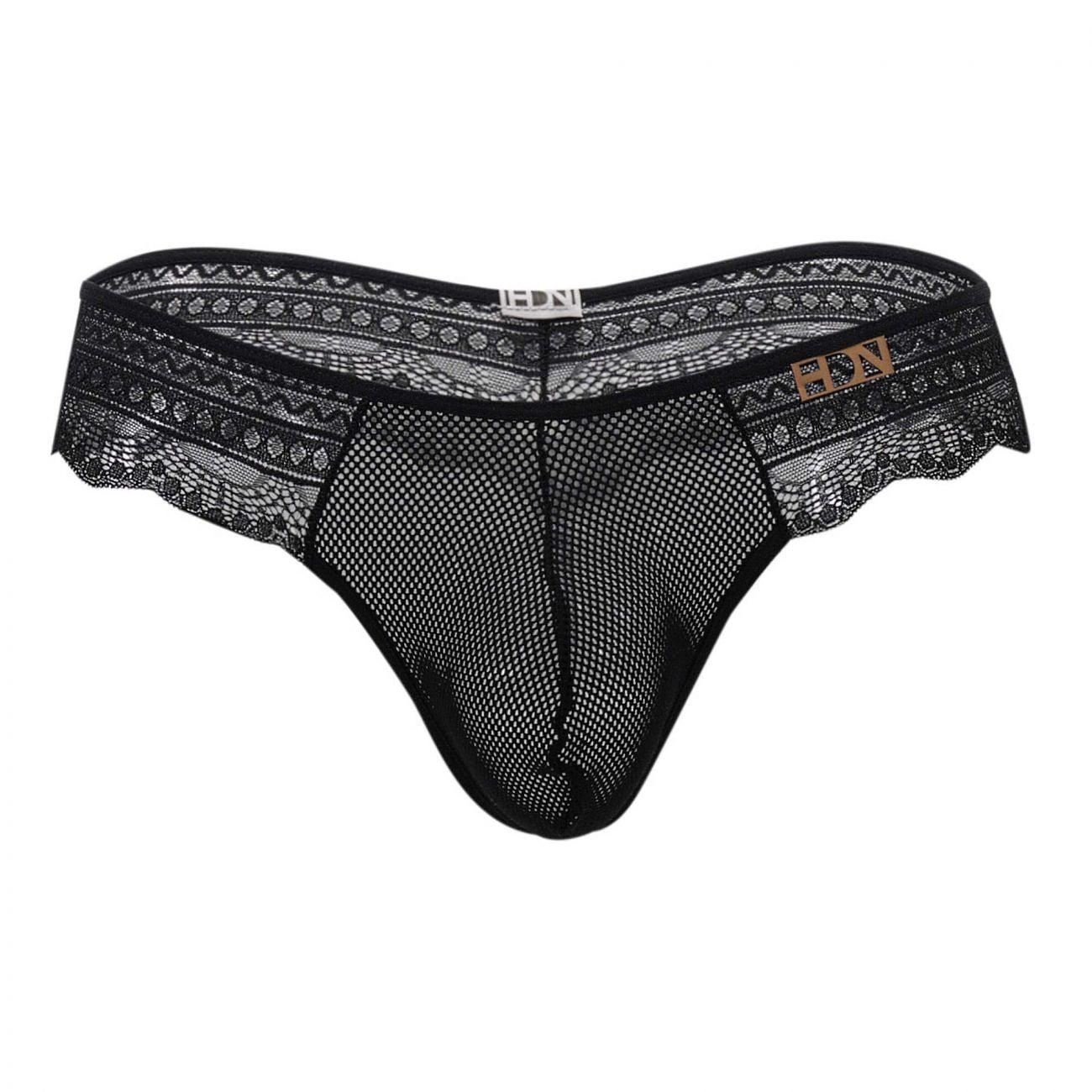 Hidden 973 Lace Thongs Black