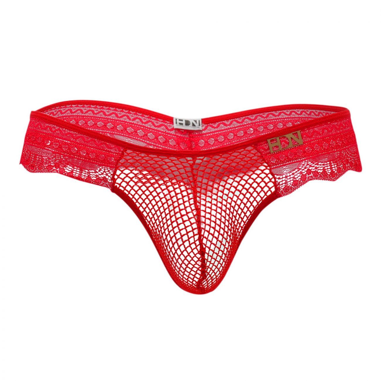 Hidden 973 Lace Thongs Red