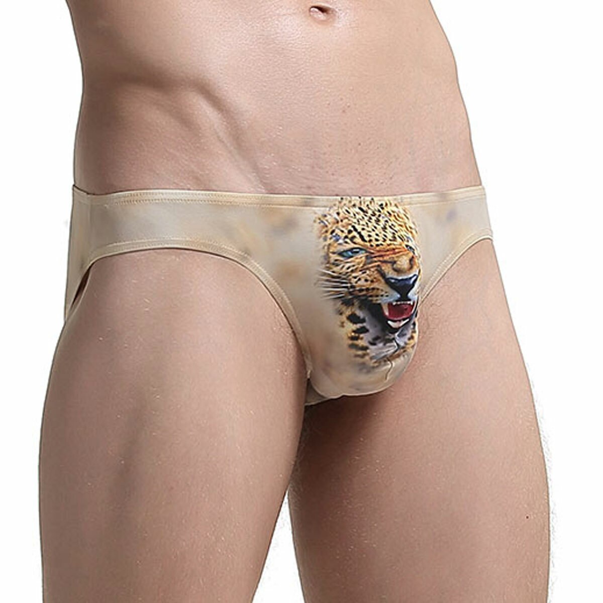 SALE - Mens Yellow Leopard Brief