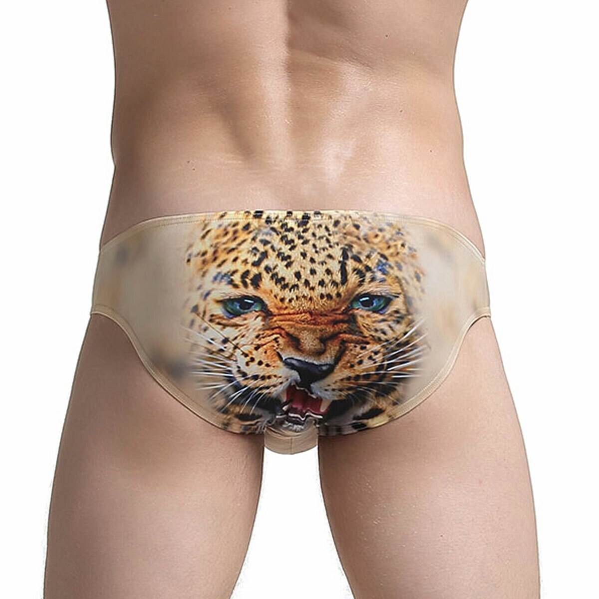 SALE - Mens Yellow Leopard Brief