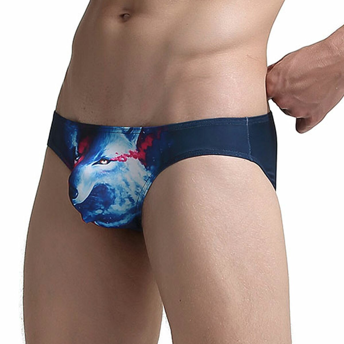 SALE - Mens Two Faced Dark Blue Wolf Brief