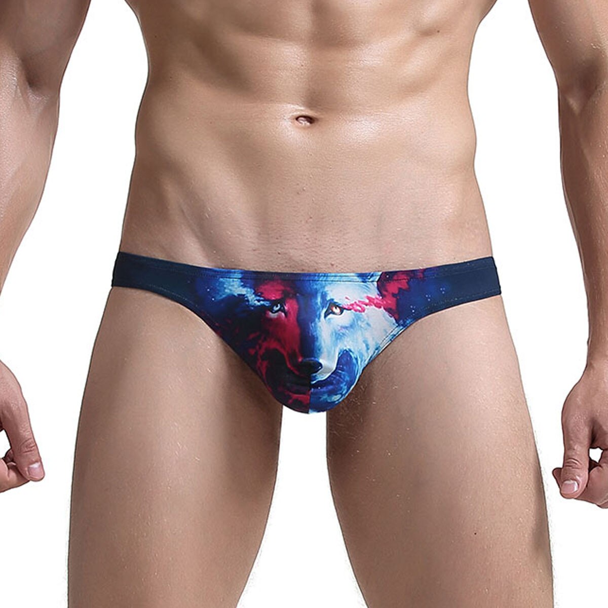 SALE - Mens Two Faced Dark Blue Wolf Thong
