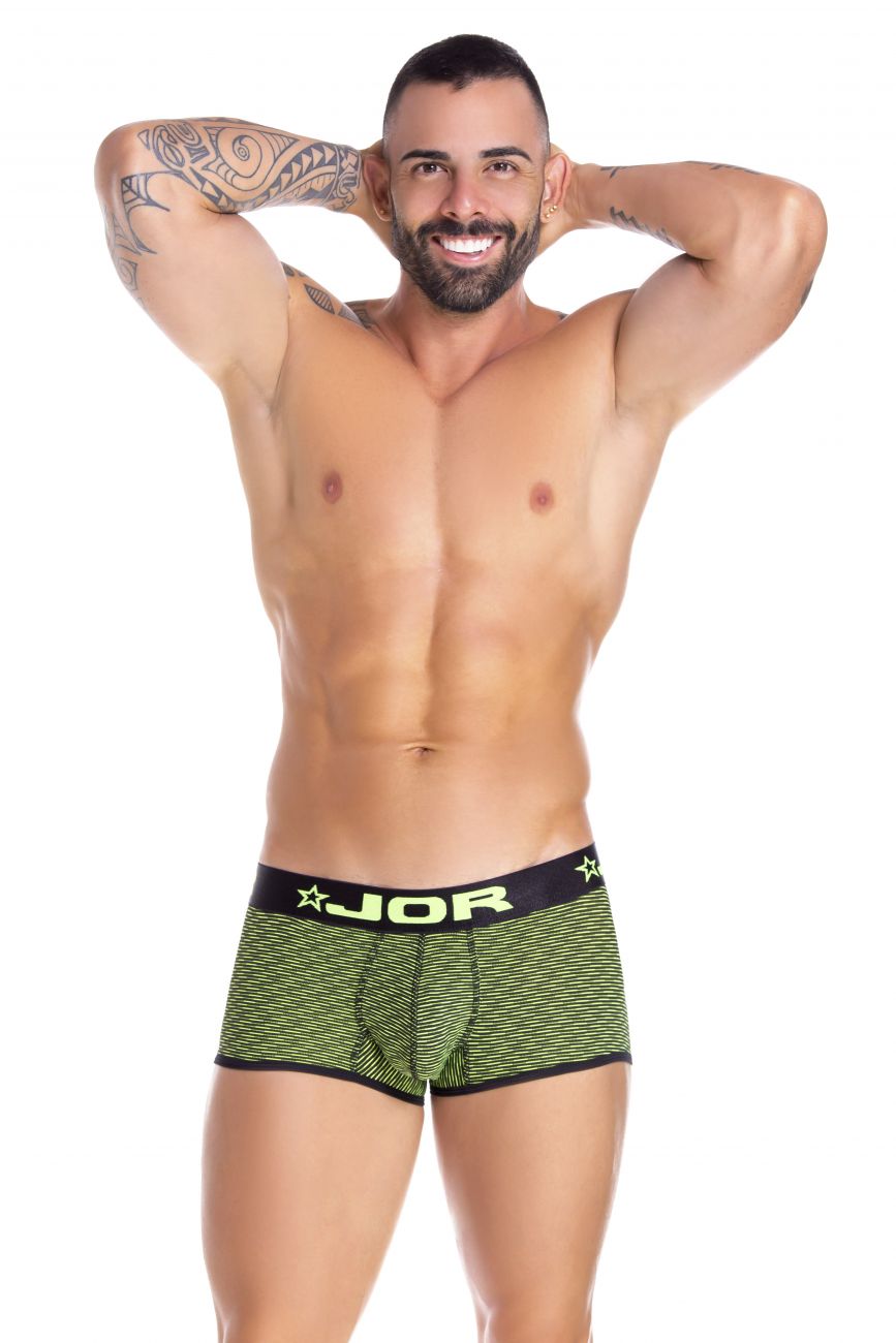 JOR 0817 Neon Boxer Briefs Black & Green