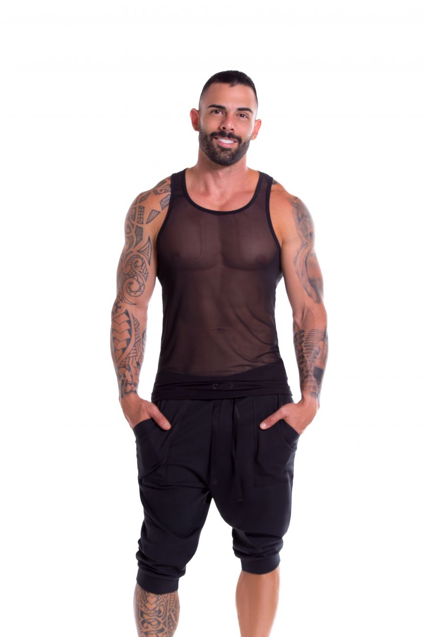JOR 0886 Mesh Tank Top Black