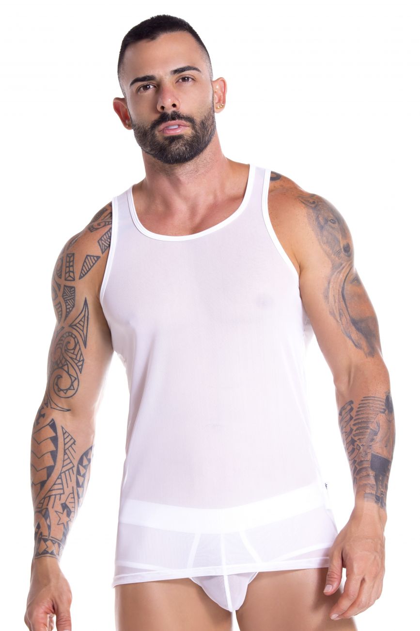 JOR 0886 Mesh Tank Top White