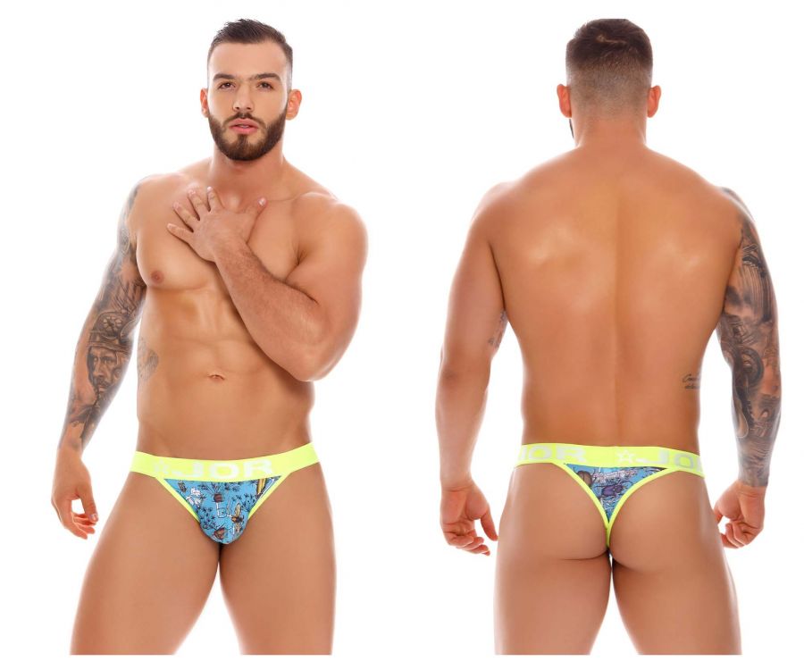 JOR 1238 Bugs Thongs Blue and Yellow