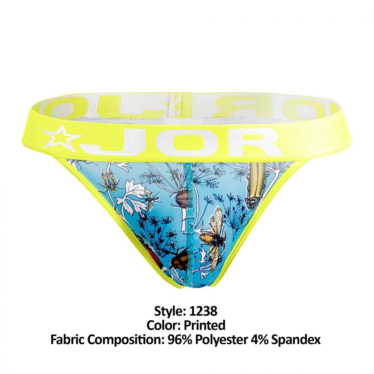 JOR 1238 Bugs Thongs Blue and Yellow
