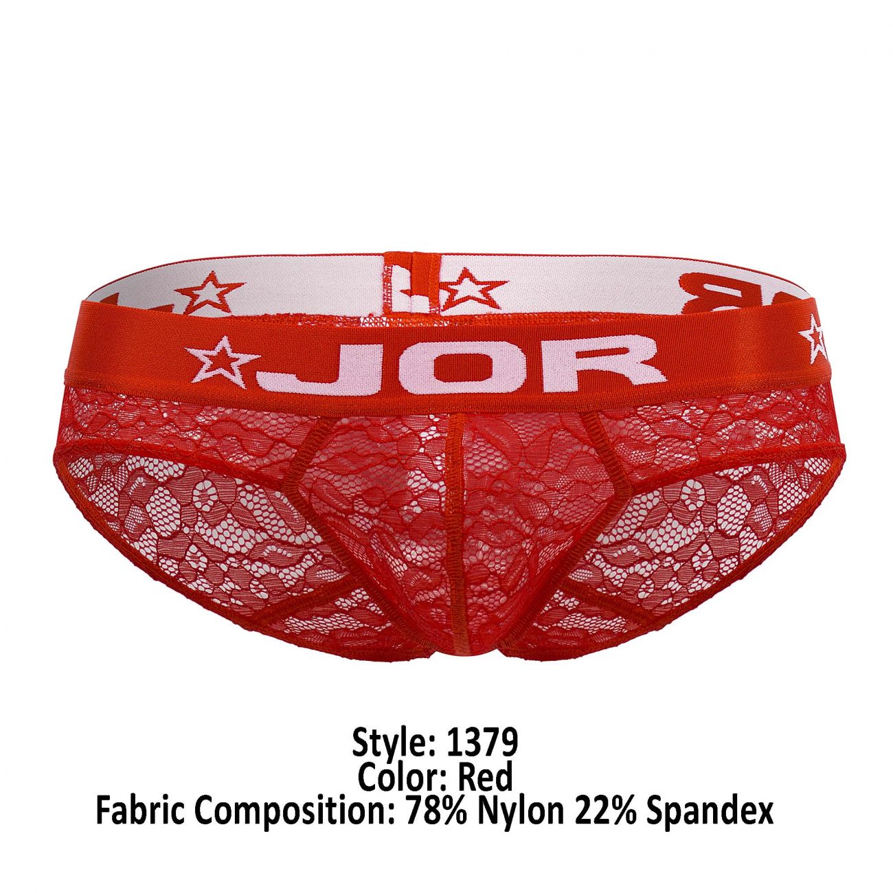 JOR 1379 Romance Lace Briefs Red