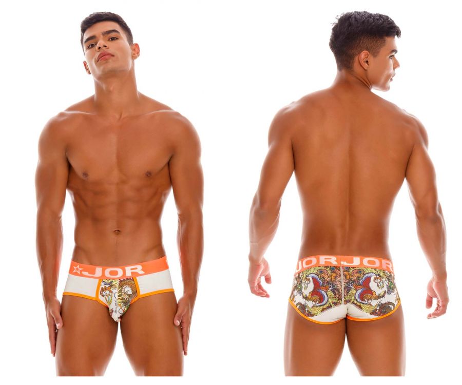 JOR 1525 Fenix Briefs Orange Printed