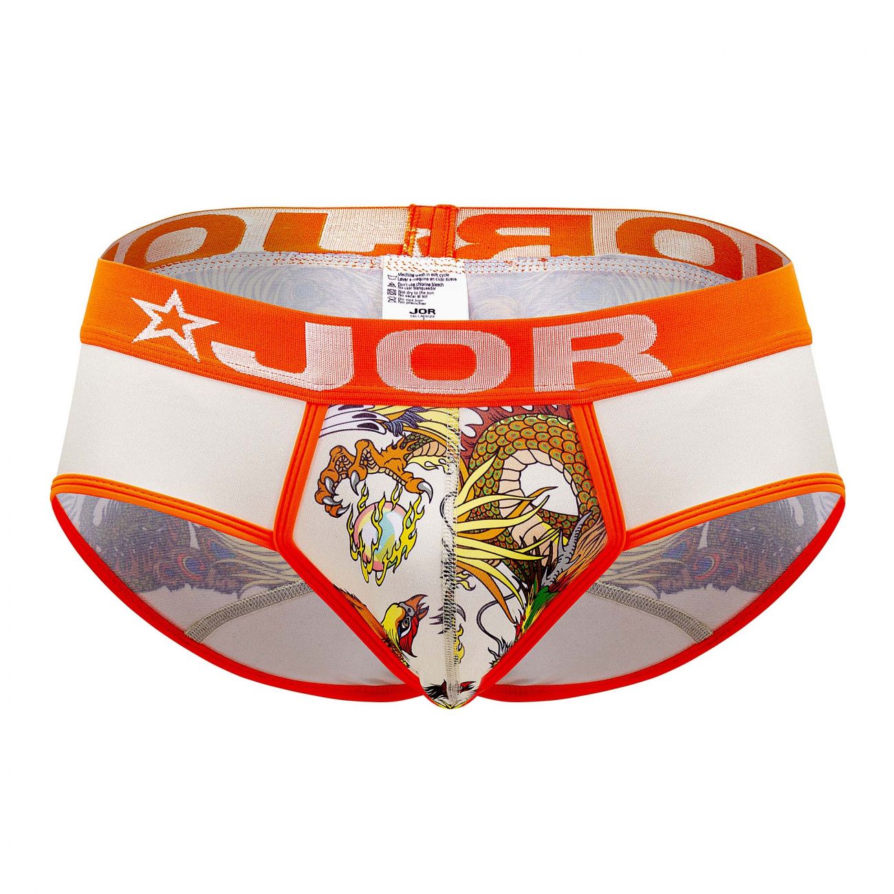 JOR 1525 Fenix Briefs Orange Printed