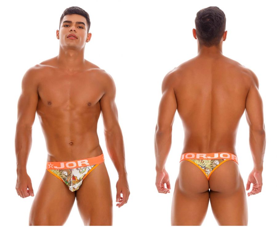 JOR 1526 Fenix Thongs Orange Printed