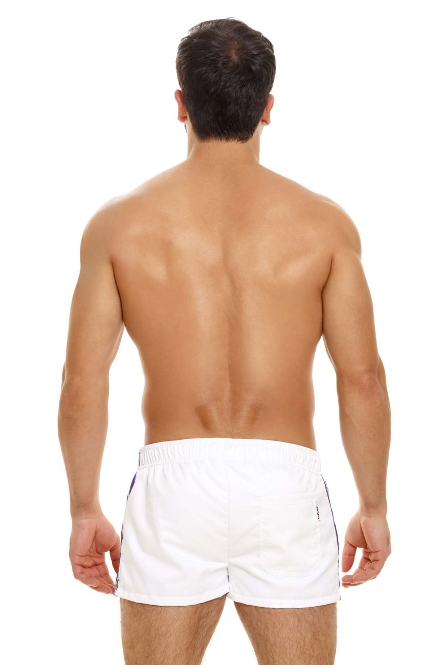 JOR 1806 Rainbow Swim Trunks White